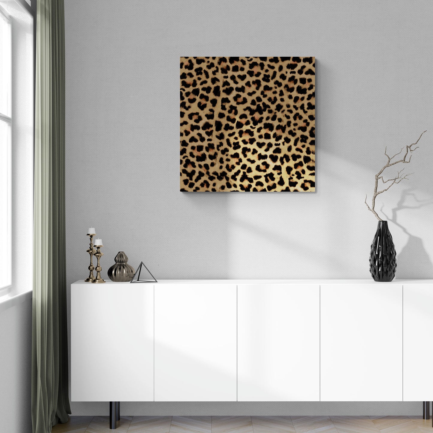 leopard print wall art canvas, wall art, wall art decor, room wall decor, unique art, big cat print, animal print, fashion wall art, glam - LOLA VEGAS ART