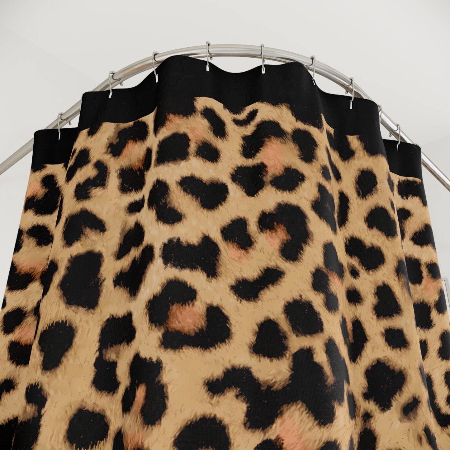 leopard print shower curtain, shower curtain, home accessories, bathroom dcor, bathroom, home dcor, housewarming gift, shower room decor - LOLA VEGAS ART