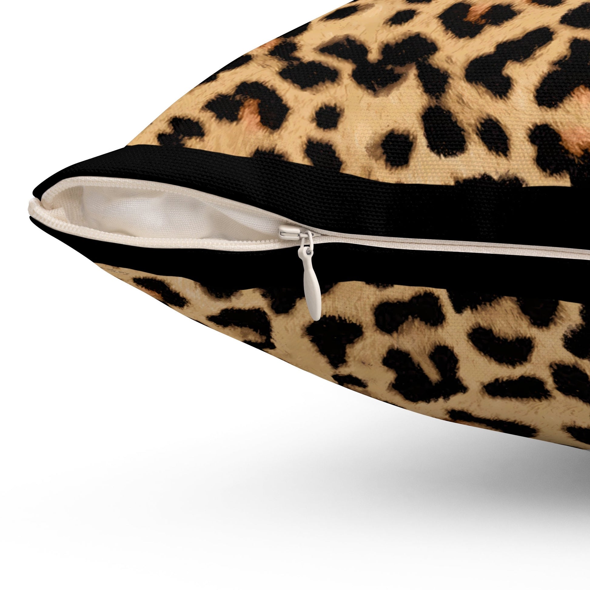 leopard print throw pillow, decorative pillow, living room pillow, bedroom pillow, pillows, square, decorative pillows, accent pillow - LOLA VEGAS ART