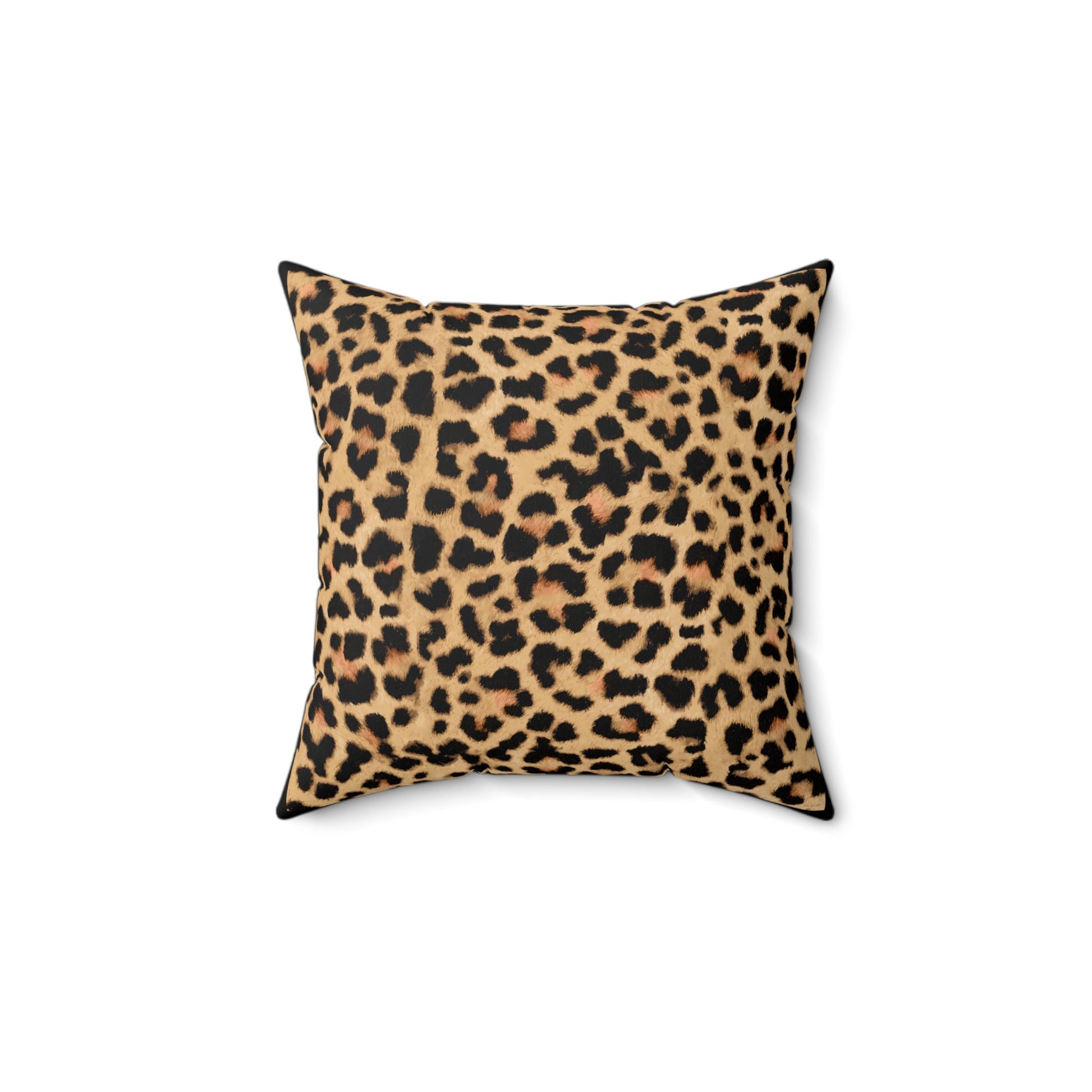 leopard print throw pillow, decorative pillow, living room pillow, bedroom pillow, pillows, square, decorative pillows, accent pillow - LOLA VEGAS ART