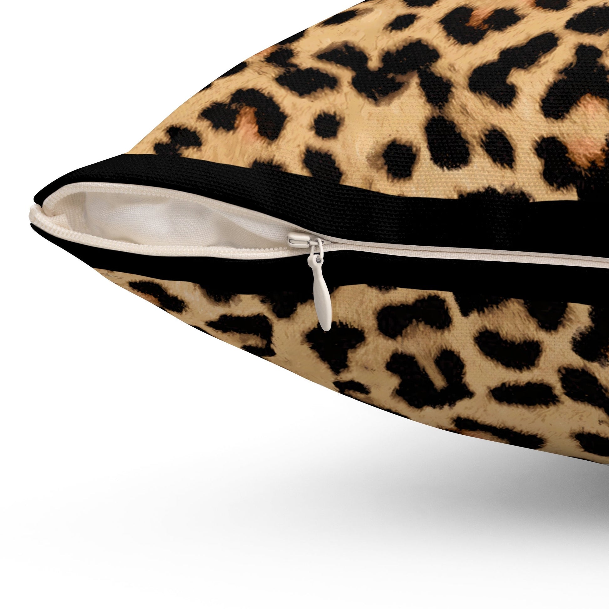 leopard print throw pillow, decorative pillow, living room pillow, bedroom pillow, pillows, square, decorative pillows, accent pillow - LOLA VEGAS ART