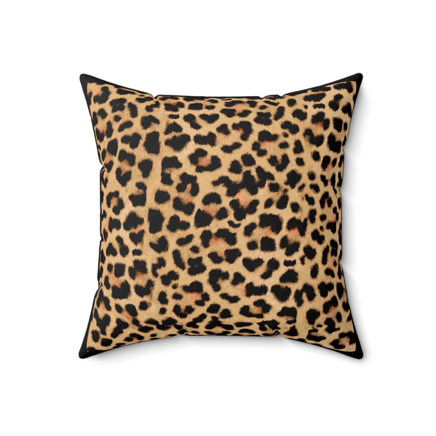leopard print throw pillow, decorative pillow, living room pillow, bedroom pillow, pillows, square, decorative pillows, accent pillow - LOLA VEGAS ART