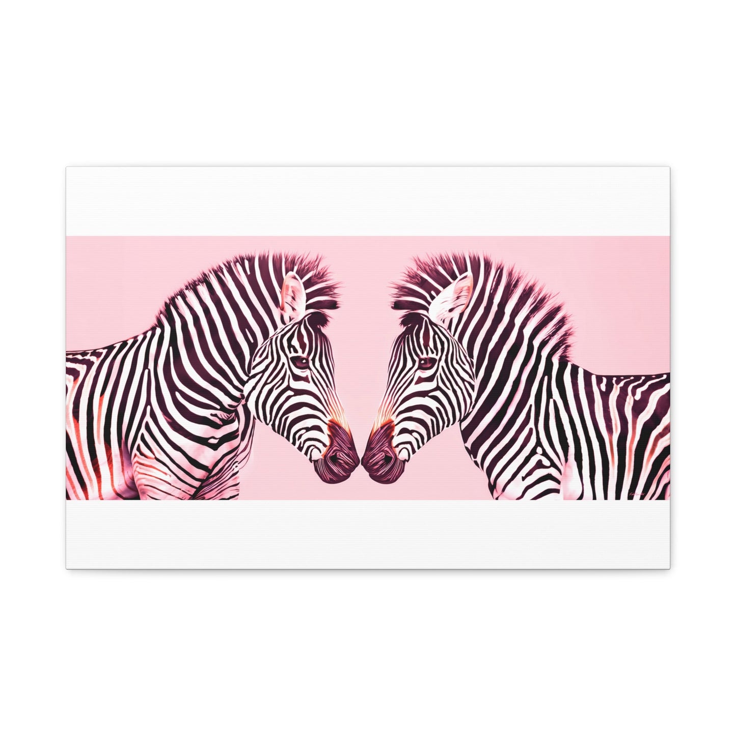 pink zebras canvas wall art, wall art dcor, room wall dcor, animal wall art, children's wall art, kids wall art, nursery wall art, - LOLA VEGAS ART