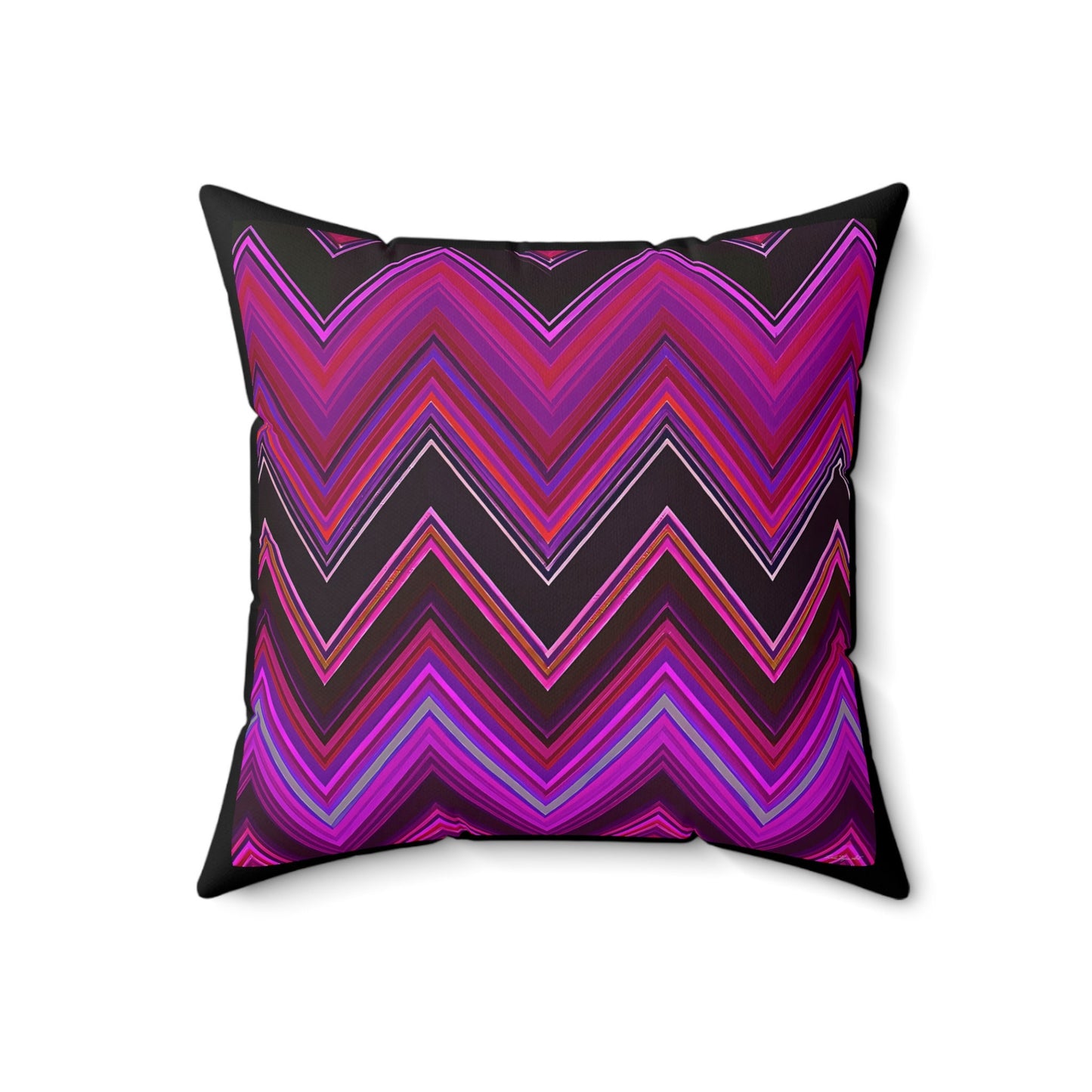 pink and black chevron square pillow, decorative pillow, living room pillow, bedroom pillow, throw pillow, pillows, decorative,accent pillow - LOLA VEGAS ART