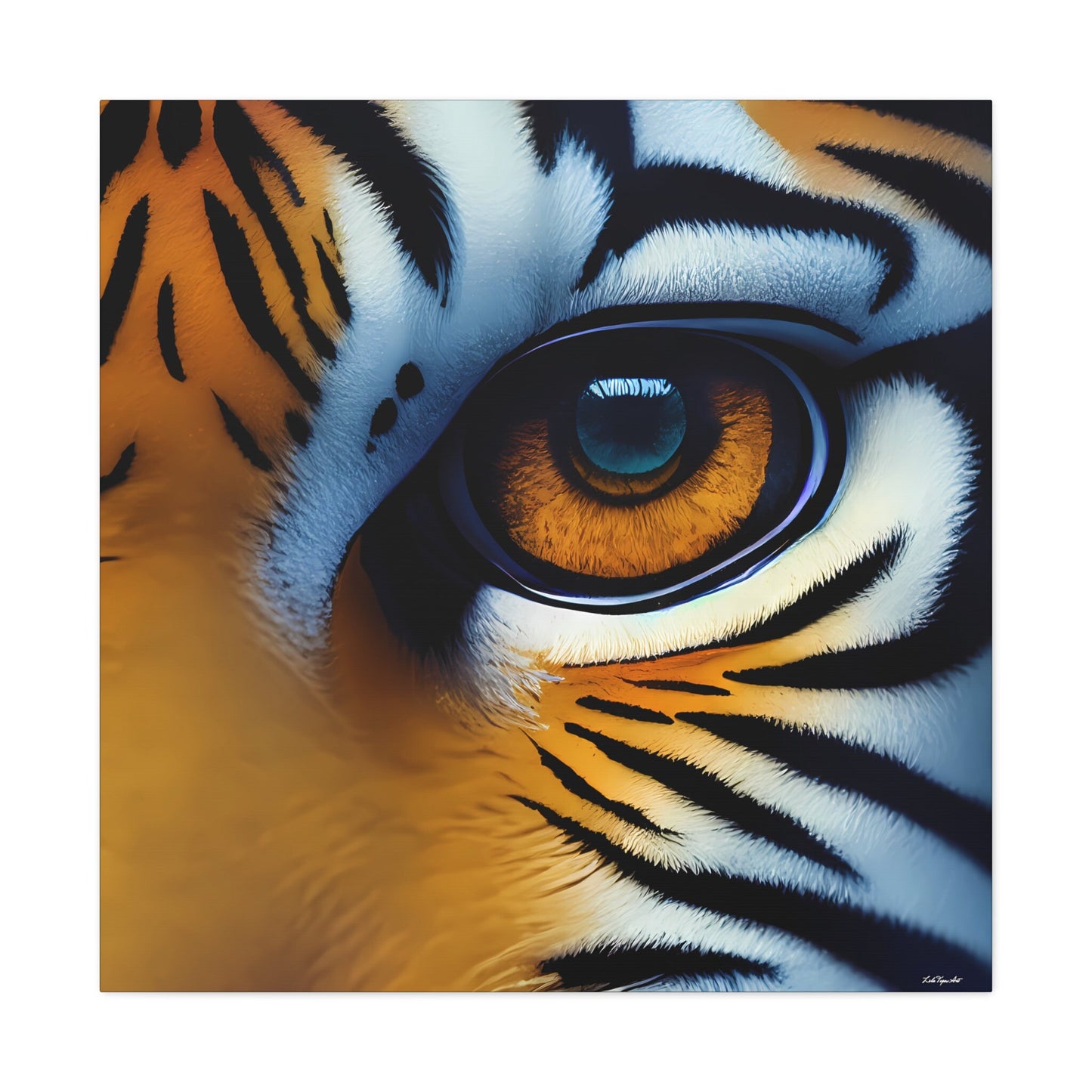 the eye of the tiger canvas wall art, wall art dcor, room wall dcor, unique art, tiger wall art, animal wall art, big cat wall art, - LOLA VEGAS ART