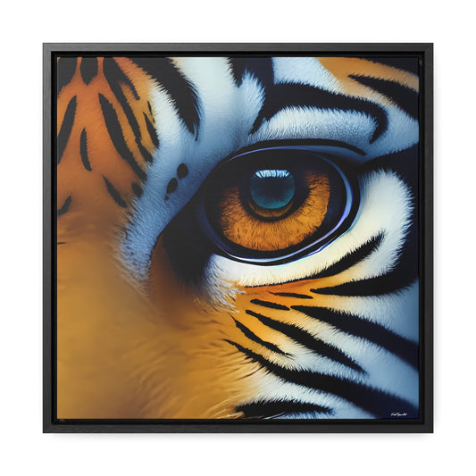 eye of the tiger framed canvas wall art, wall art with frame, wall art framed, wall art canvas with frame, wall art living room framed - LOLA VEGAS ART