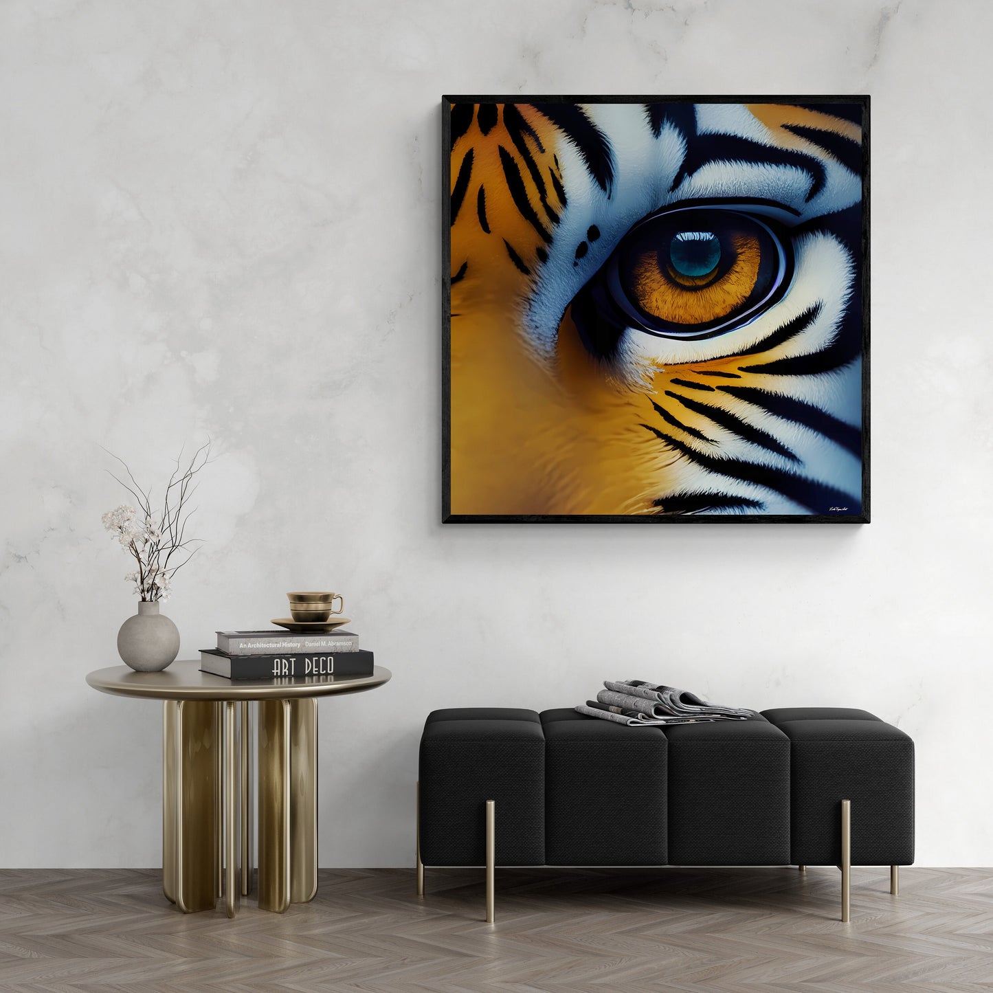 eye of the tiger framed canvas wall art, wall art with frame, wall art framed, wall art canvas with frame, wall art living room framed - LOLA VEGAS ART