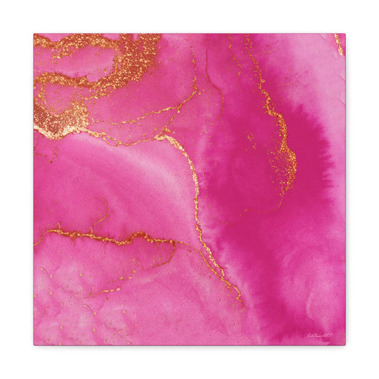 fuchsia gold abstract river, wall art, wall art canvas, wall art dcor, room wall dcor, modern art, contemporary art, fluid art, pink art - LOLA VEGAS ART