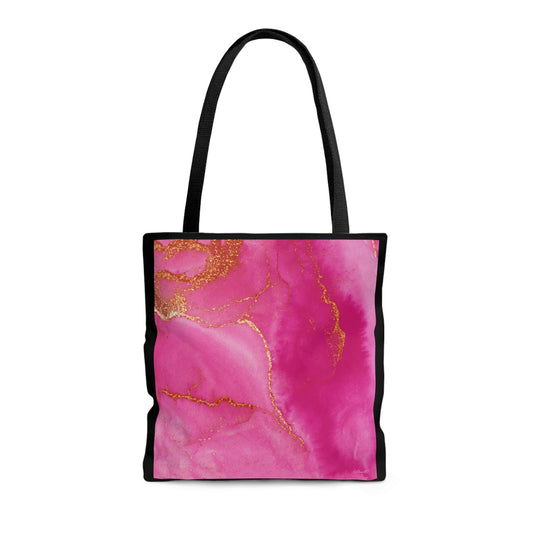 fuchsia gold abstract tote bag, canvas bag, gifts for women, canvas shopper, oversized bag, reusable bag, shopping bag, tote bag for women - LOLA VEGAS ART