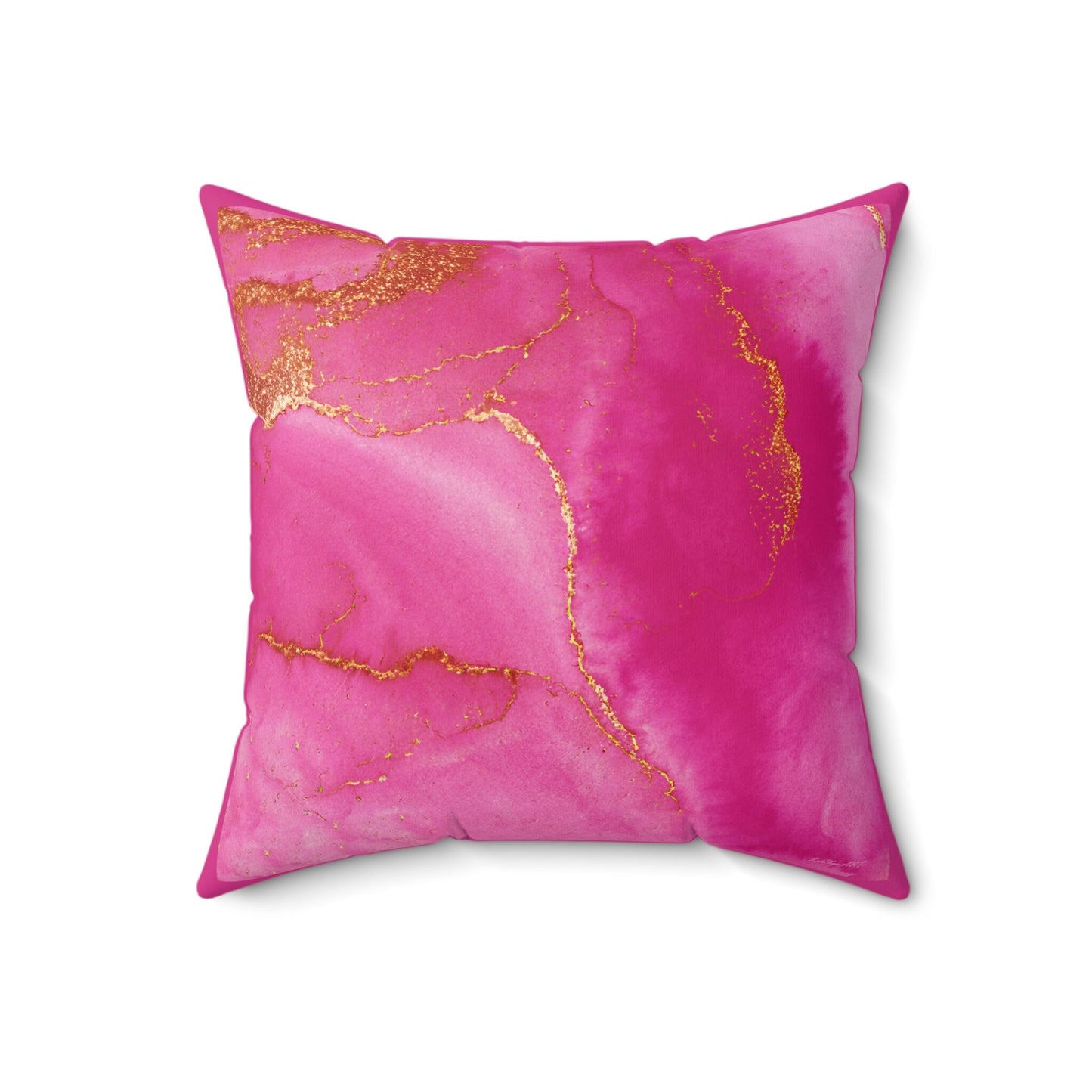 fuchsia gold abstract throw pillow, decorative pillow, living room pillow, bedroom pillow, pillows, square, decorative pillow, accent pillow - LOLA VEGAS ART