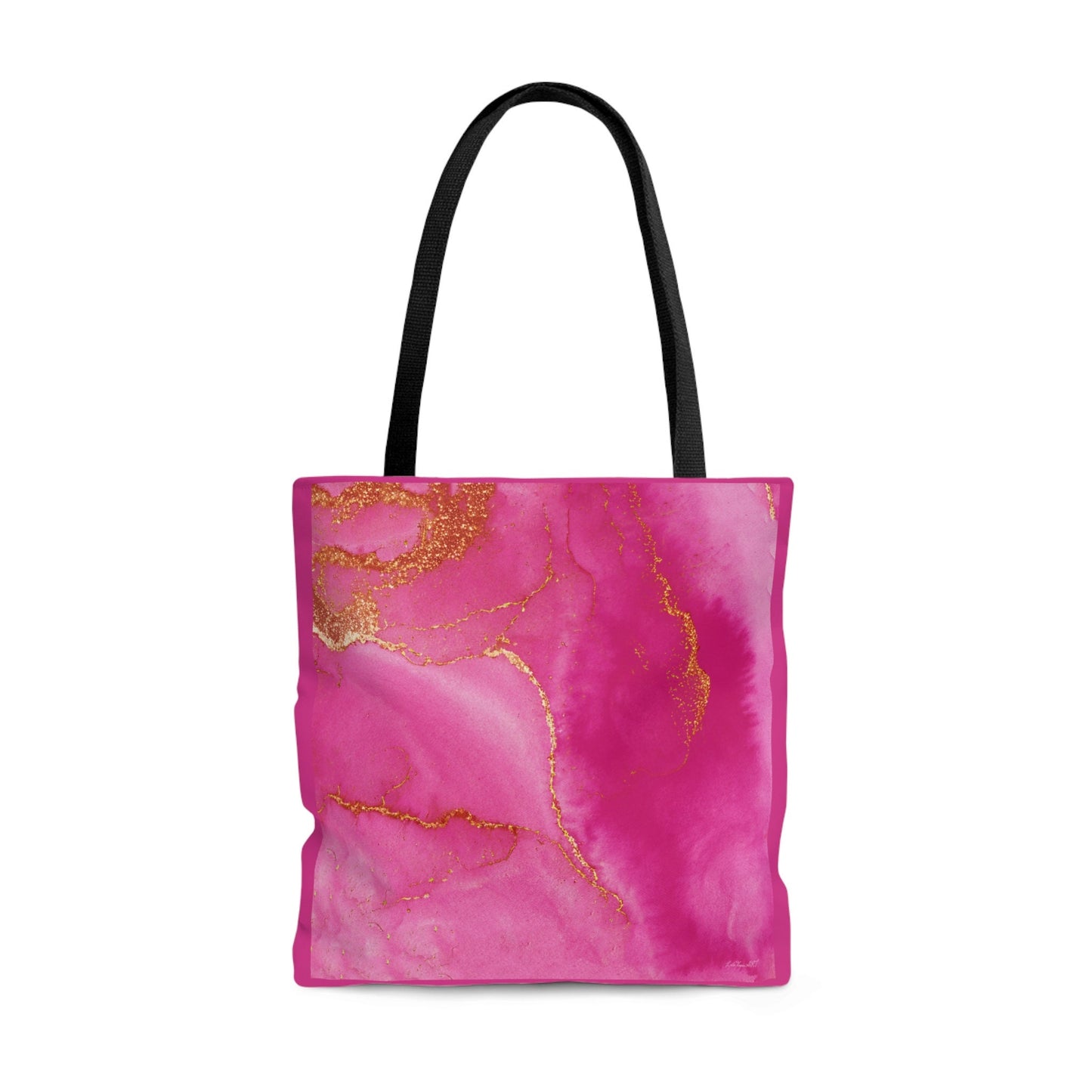 fuchsia gold women's tote bag, canvas bag, tote bag, gifts for women, canvas shopper, oversized canvas bag, reusable bag, shopping bag, - LOLA VEGAS ART