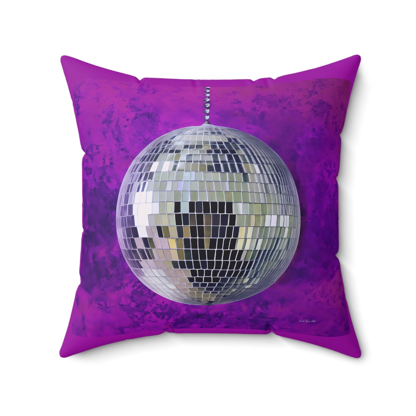 silver disco ball pillow, decorative pillow, living room pillow, bedroom pillow, throw pillow, pillows, decorative pillows, accent pillow - LOLA VEGAS ART