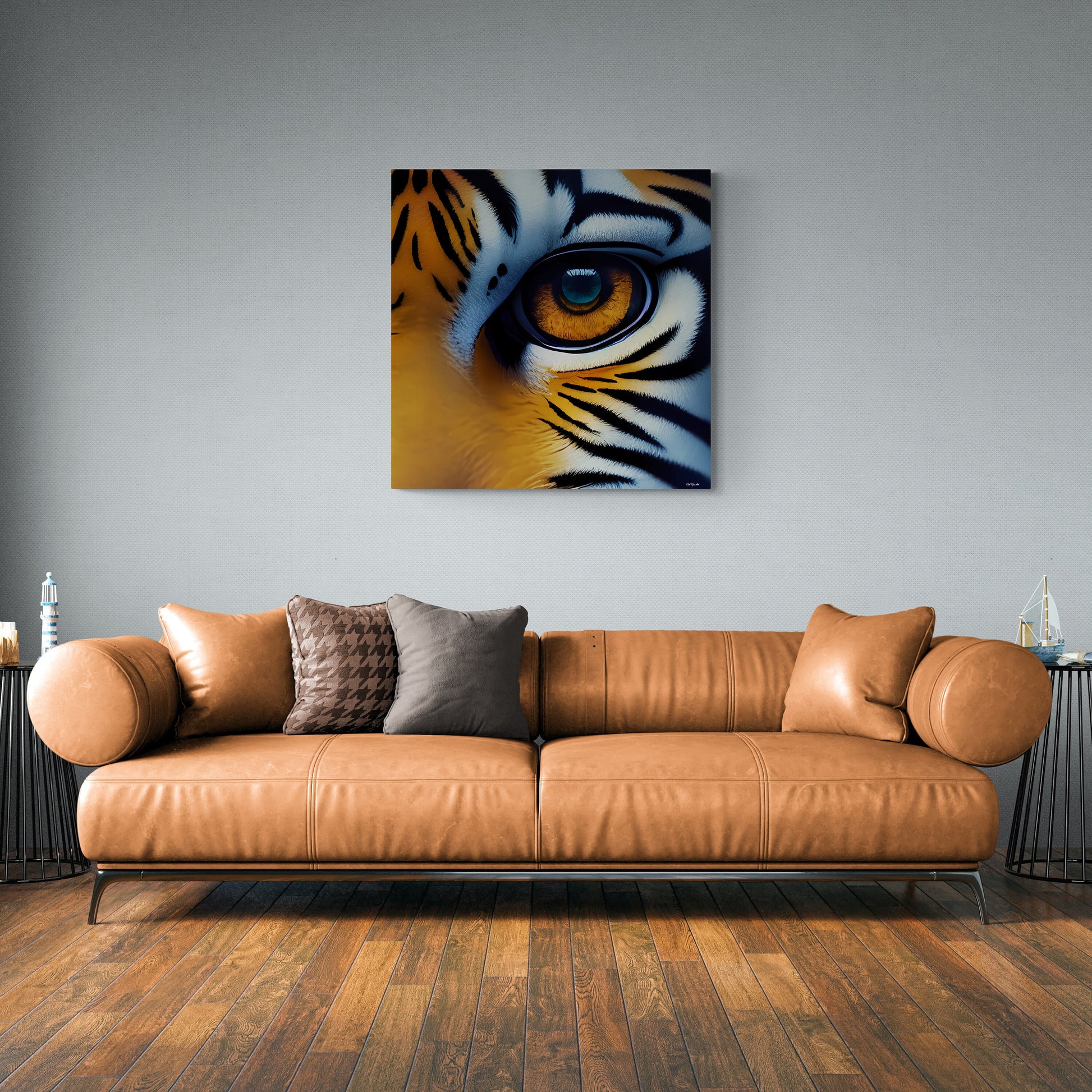 the eye of the tiger canvas wall art, wall art dcor, room wall dcor, unique art, tiger wall art, animal wall art, big cat wall art, - LOLA VEGAS ART