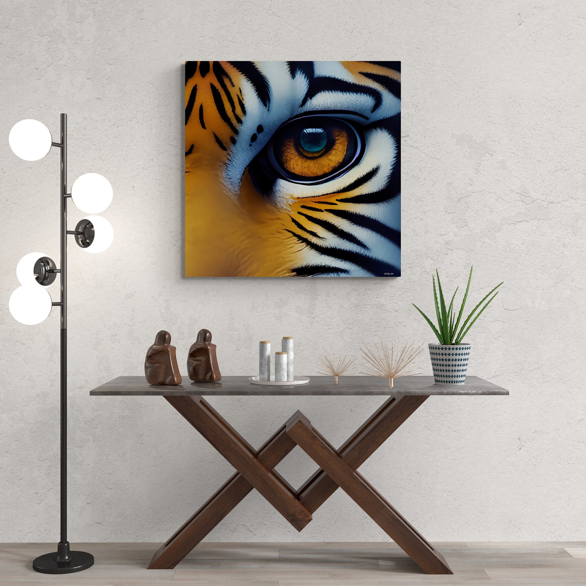the eye of the tiger canvas wall art, wall art dcor, room wall dcor, unique art, tiger wall art, animal wall art, big cat wall art, - LOLA VEGAS ART