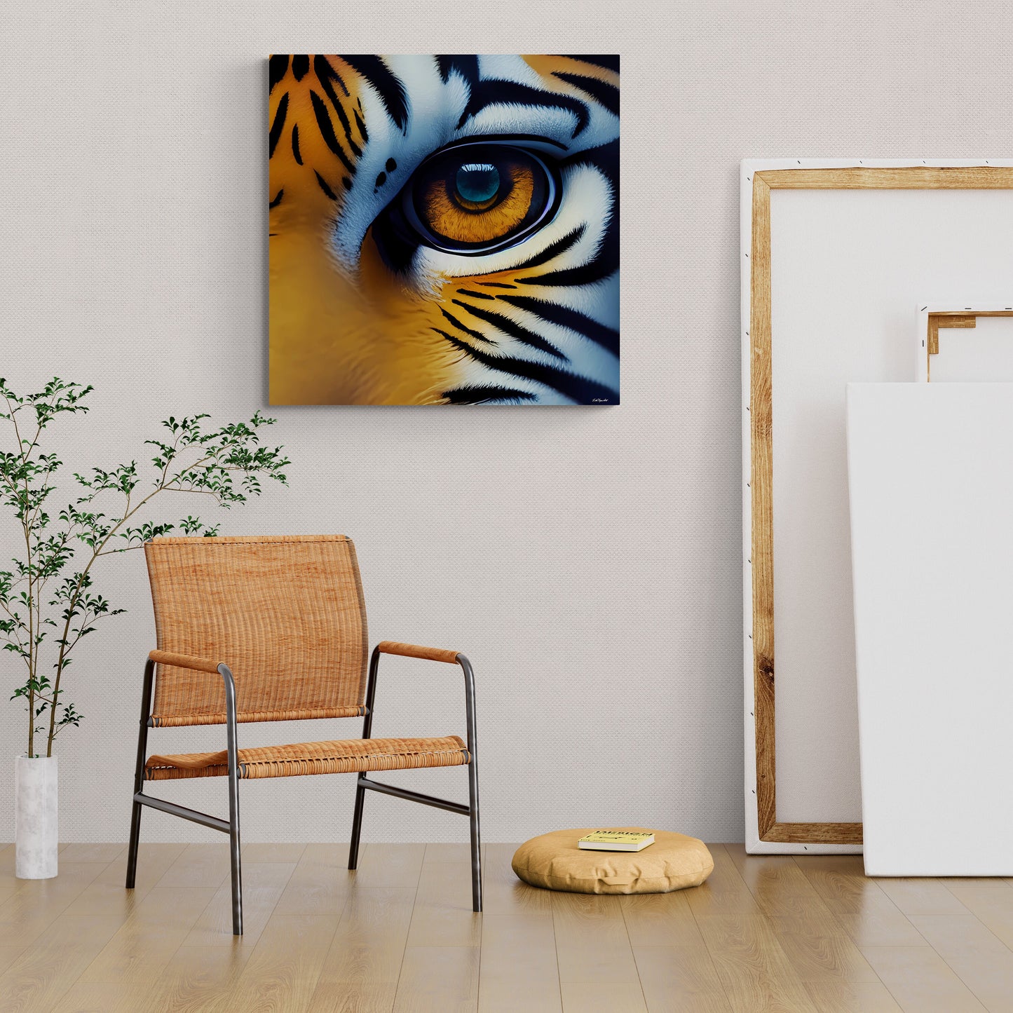 the eye of the tiger canvas wall art, wall art dcor, room wall dcor, unique art, tiger wall art, animal wall art, big cat wall art, - LOLA VEGAS ART