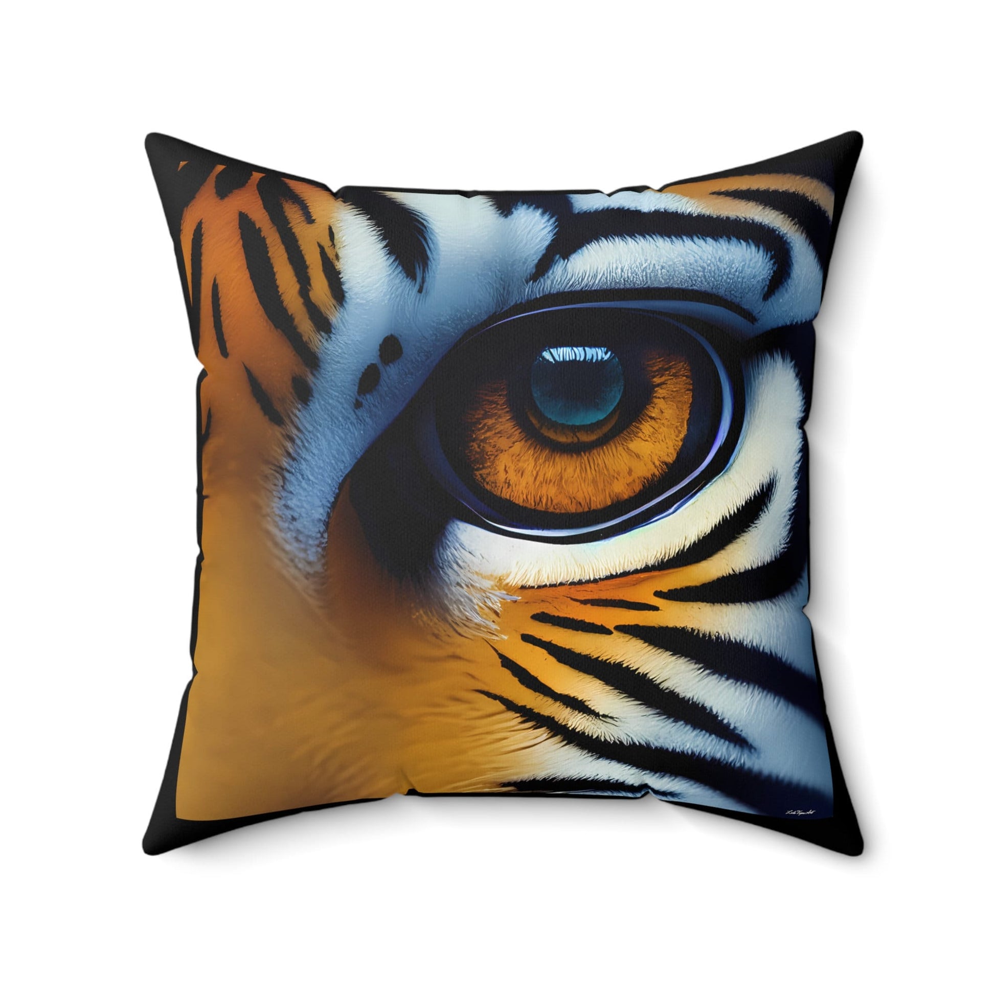 the eye of the tiger square pillow, tiger pillow, living room pillow, bedroom pillow, throw pillow, decorative pillow, accent pillow - LOLA VEGAS ART