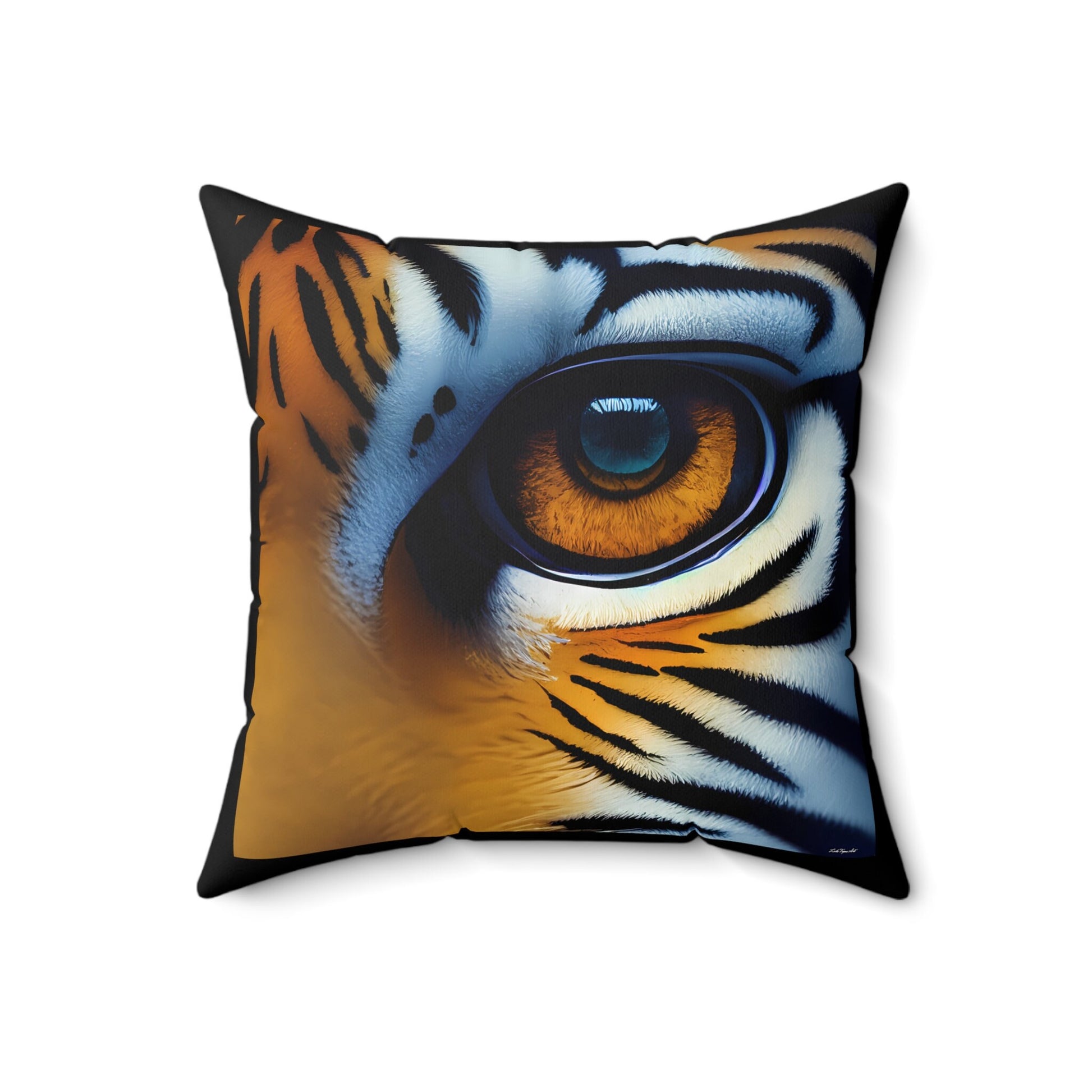 the eye of the tiger square pillow, tiger pillow, living room pillow, bedroom pillow, throw pillow, decorative pillow, accent pillow - LOLA VEGAS ART