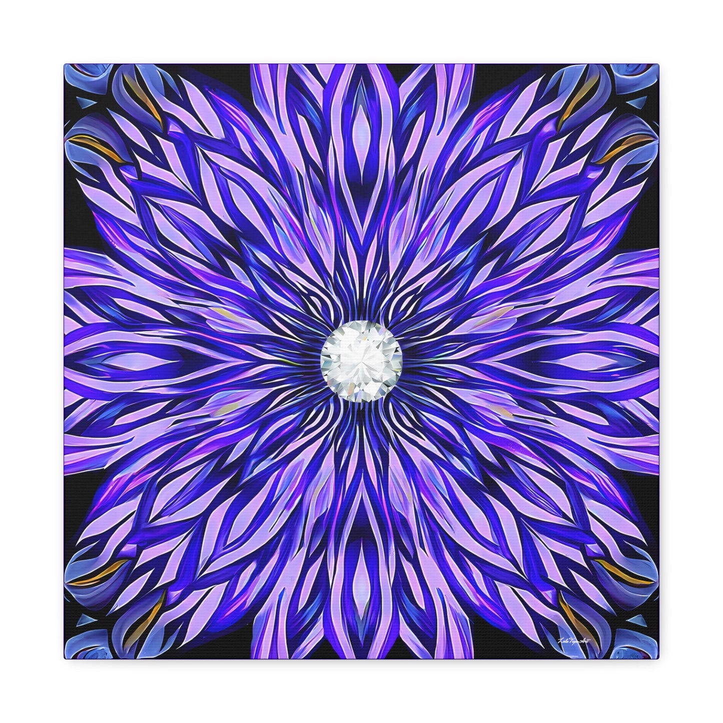 purple abstract sunburst canvas wall art, wall art dcor, room wall dcor, unique art. contemporary wall art, large wall art, ready to hang - LOLA VEGAS ART