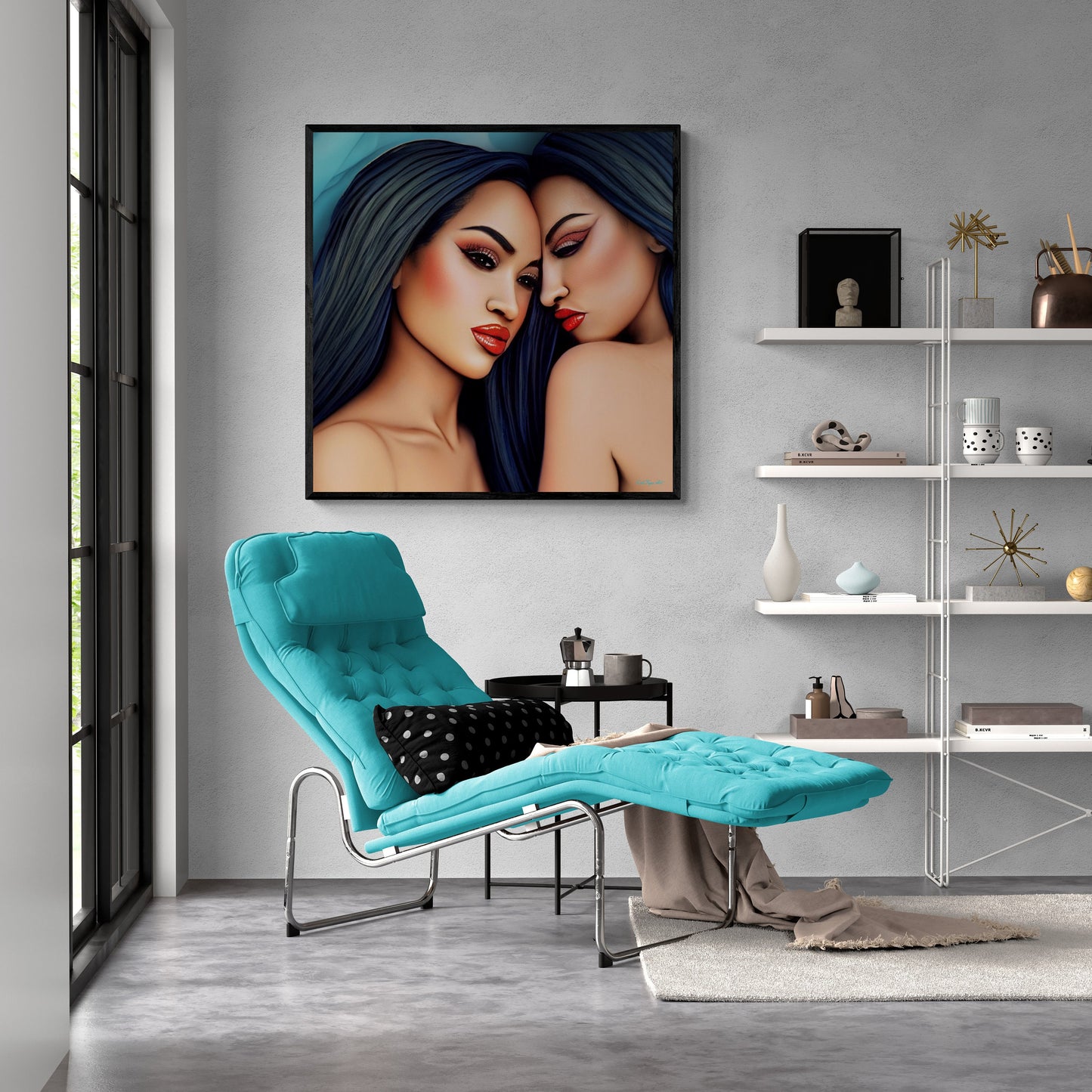 bliss, asian women,framed canvas wall art,wall art decor, wall art woman, women all decor, romantic, beauty - LOLA VEGAS ART