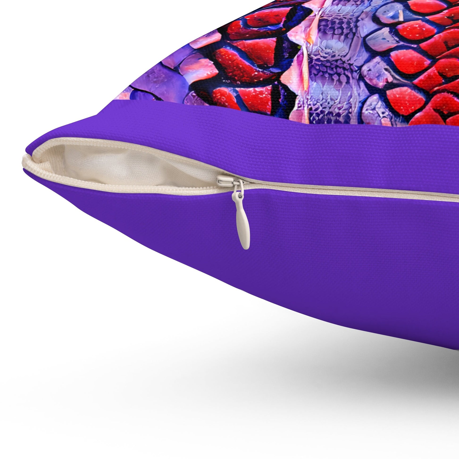 red and purple python snake print pillow, decorative pillow, living room pillow, bedroom pillow, throw pillow, accent pillow, animal pillow - LOLA VEGAS ART