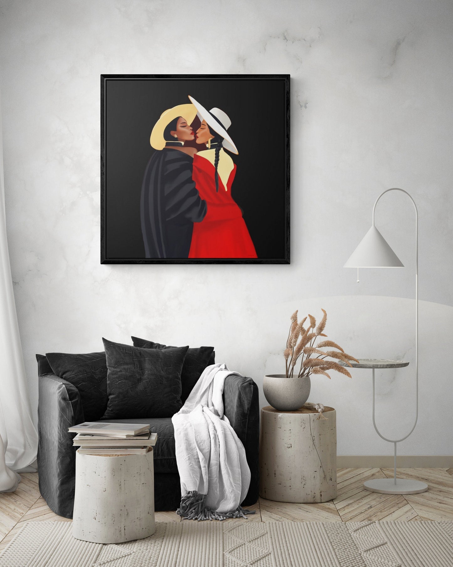 black women, framed canvas wall art , wall art decor, black woman print, black girl magic, african american - LOLA VEGAS ART