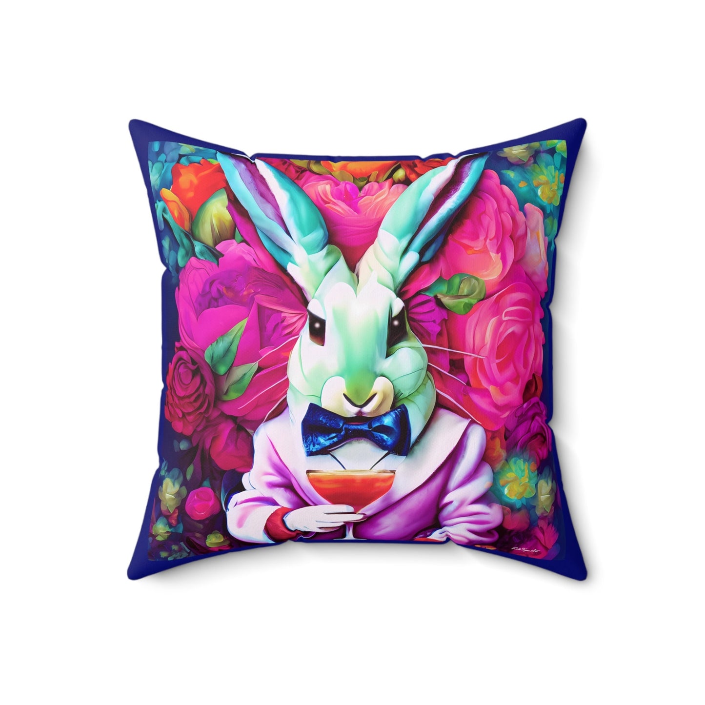 down the rabbit hole square pillow, decorative pillow, living room pillow, bedroom pillow, throw pillow, decorative pillows, accent pillow - LOLA VEGAS ART
