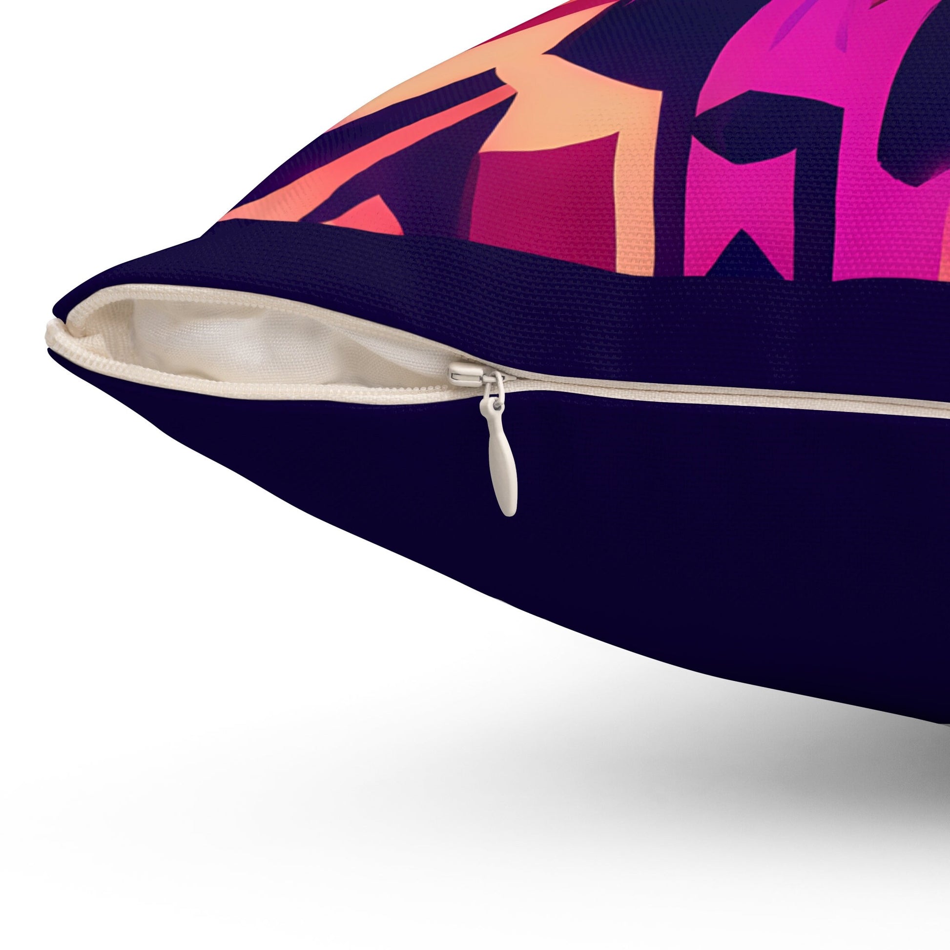 fuchsia dark purple abstract tribal square pillow, decorative pillow, living room pillow, bedroom pillow, decorative pillows, accent pillow - LOLA VEGAS ART