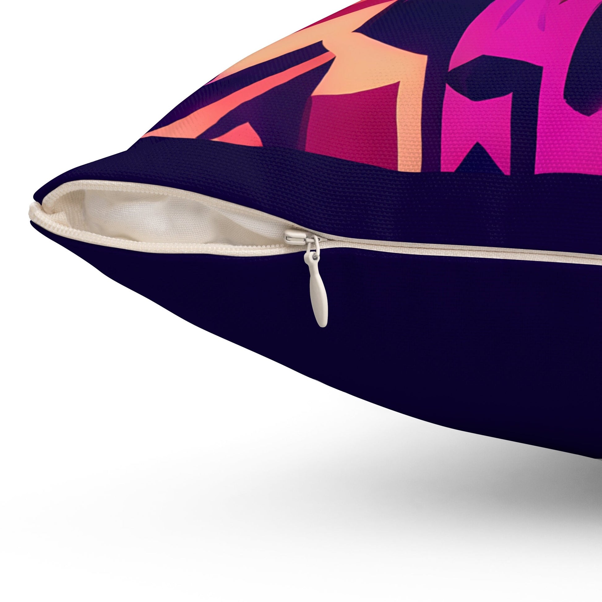 fuchsia dark purple abstract tribal square pillow, decorative pillow, living room pillow, bedroom pillow, decorative pillows, accent pillow - LOLA VEGAS ART