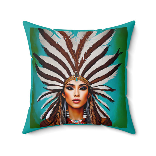 beautiful woman square pillow, decorative pillow, living room pillow, bedroom pillow, decorative pillows, accent pillow - LOLA VEGAS ART