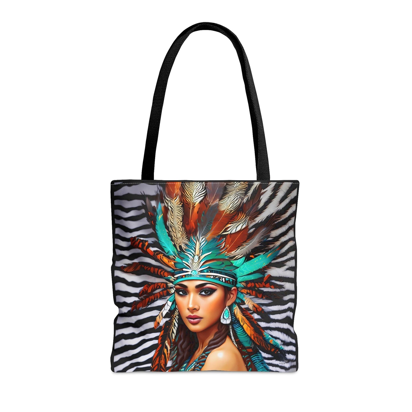 beautiful native american woman canvas tote bag, gifts for women, canvas shopper, oversized, reusable bag, shopping bag, tote bag for women - LOLA VEGAS ART