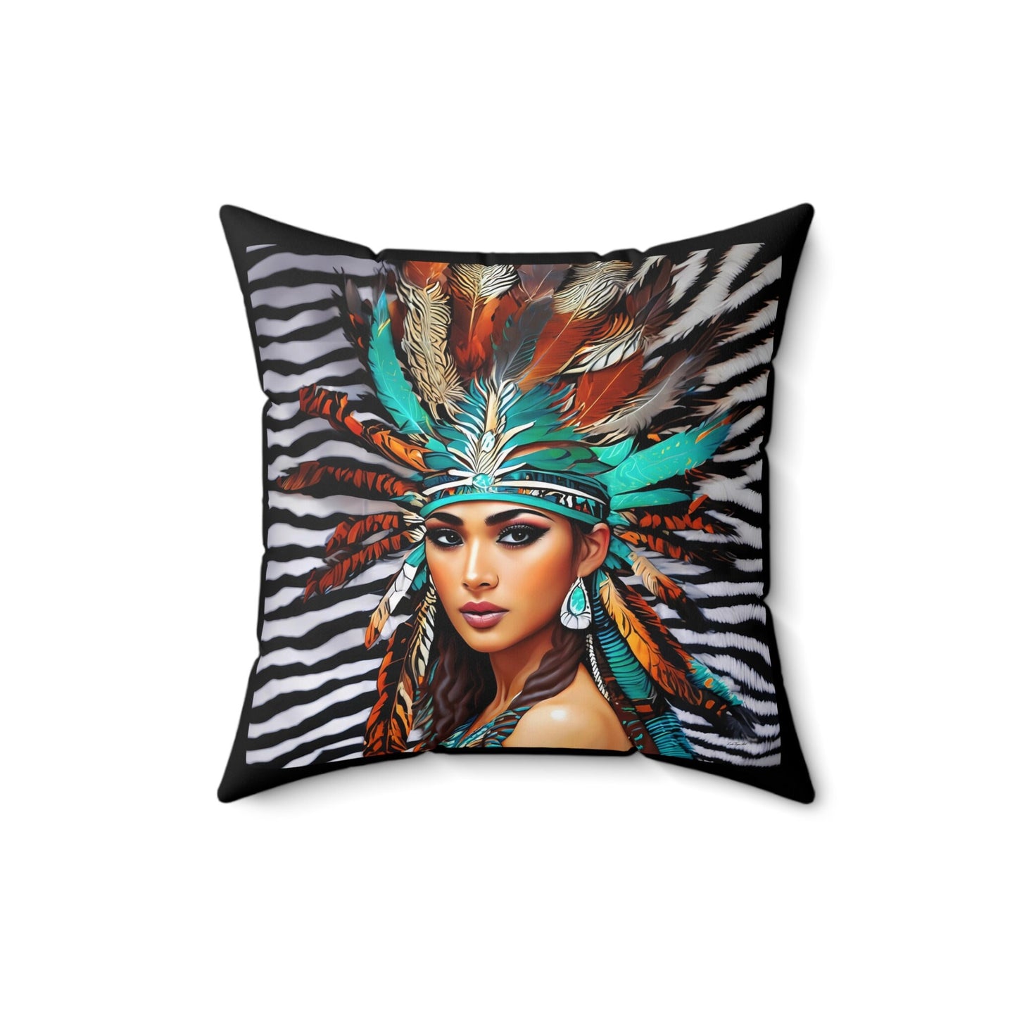 beautiful woman square pillow, decorative pillow, living room pillow, bedroom pillow,decorative pillows, accent pillow - LOLA VEGAS ART