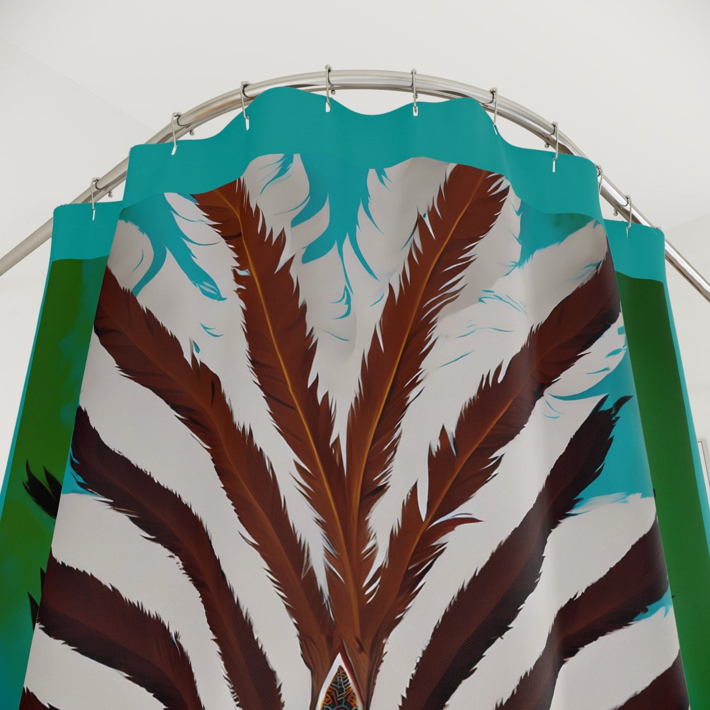 beautiful native american woman shower curtain, , home accessories, bathroom dcor, home dcor, housewarming gift, shower room decor - LOLA VEGAS ART