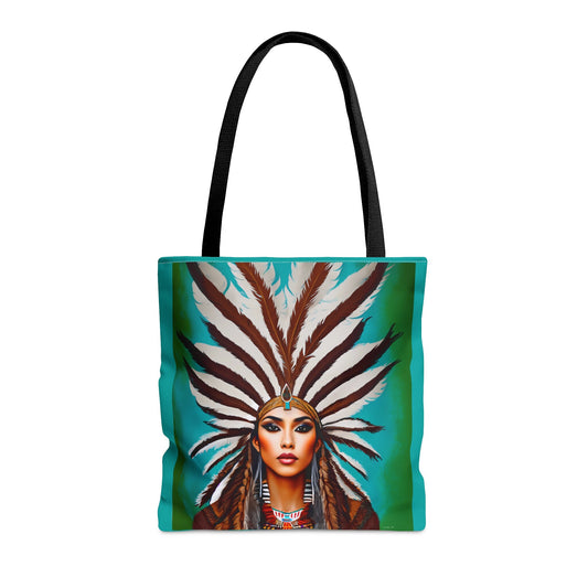 beautiful native american woman canvas tote bag, gifts for women shopper, oversized bag, reusable bag, shopping bag, tote bag for women - LOLA VEGAS ART