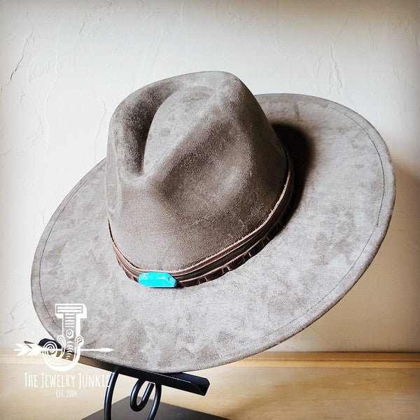 HATS WITH LEATHER BANDS