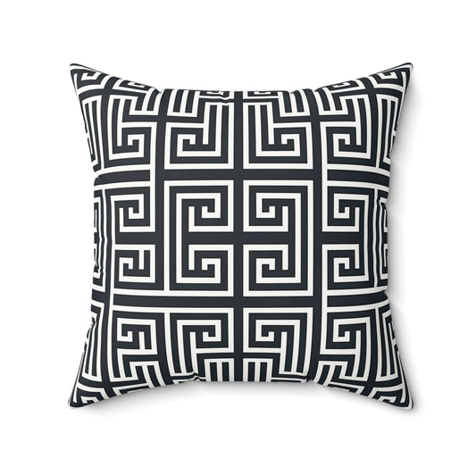 Geometric Black & White Throw Pillow, Modern Home Decor, Accent Cushion, Stylish Pillow for Couch, Gift for Housewarming