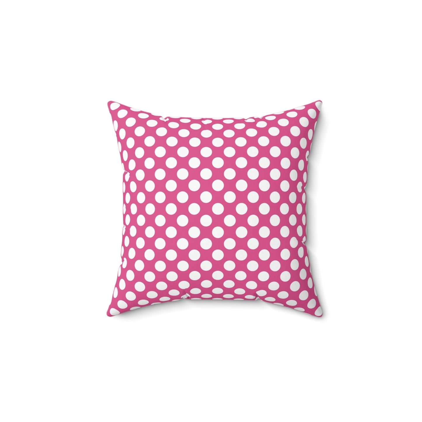 Pink Polka Dot Decorative Pillow, Colorful Home Decor, Cozy Cushion for Living Room, Gift for Her, Bright Modern Design, Midcentury Modern