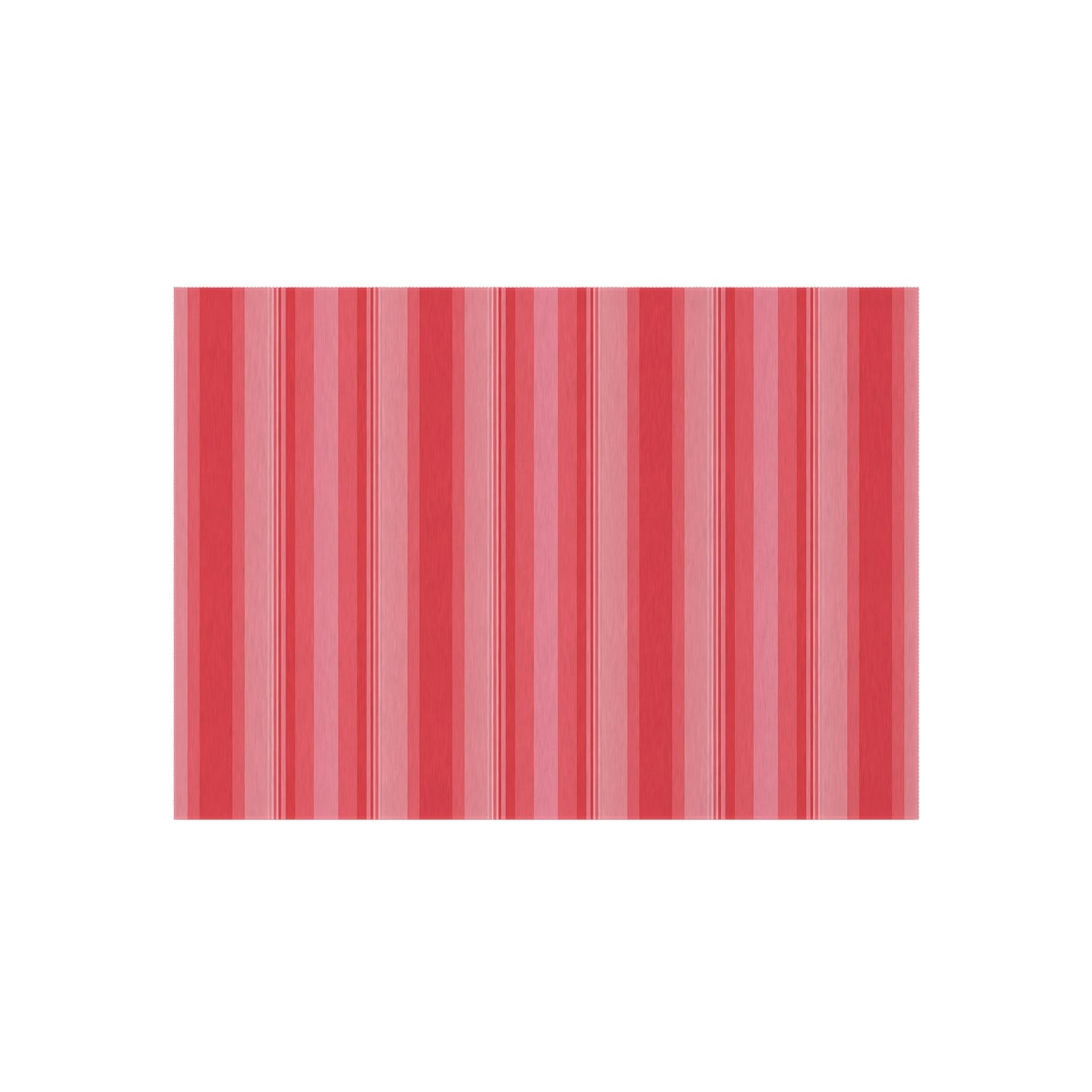 Coral Pink Stripe Pattern Outdoor/Indoor Rug | Patio Mat, Waterproof Porch Runner