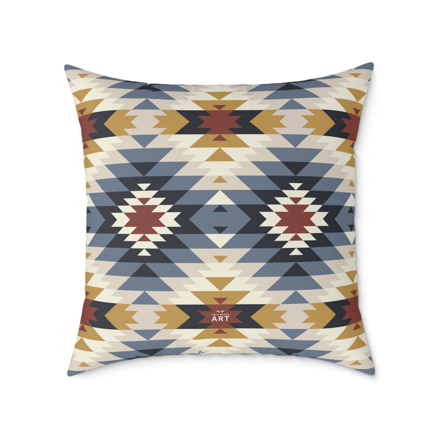 Southwestern Aztec Geometric Square Pillow | Canvas Pillow