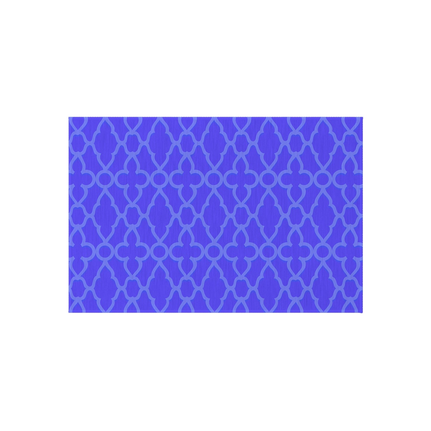 Purple Trellis Pattern Outdoor/Indoor Rug | Geometric Patio Mat