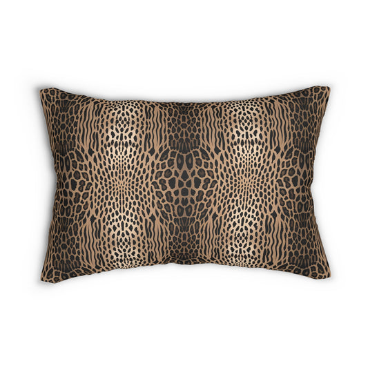 Stylish Leopard Print Lumbar Pillow | Home Decor, Accent Cushion, Boho Chic, Gift for Her, Living Room Accent