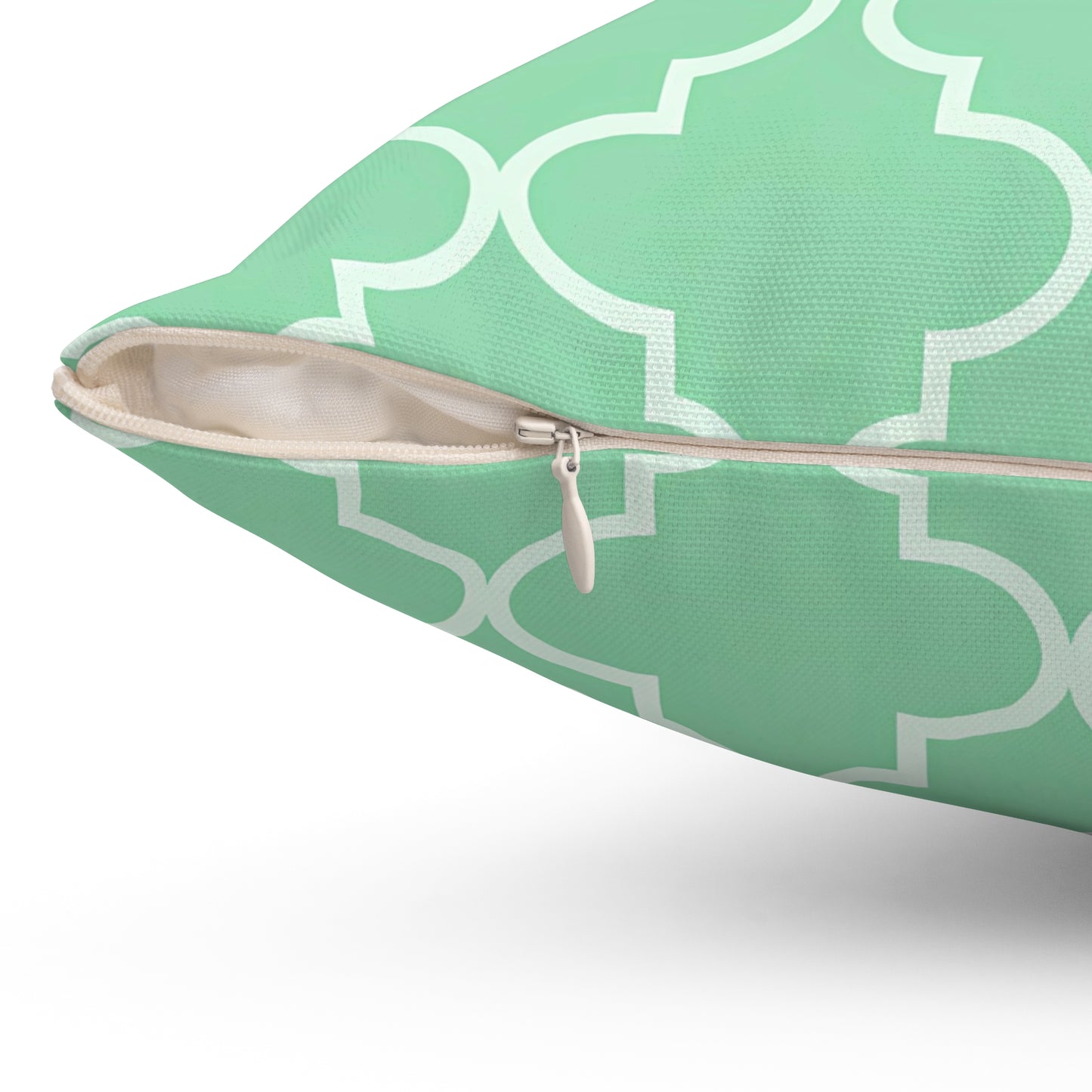 Mint Green Geometric Accent Pillow | Modern Home Decor, Throw Cushion, Living Room Pillow, Wedding Gift, Cozy Accent, Moroccan Quatrefoil - LOLA VEGAS ART