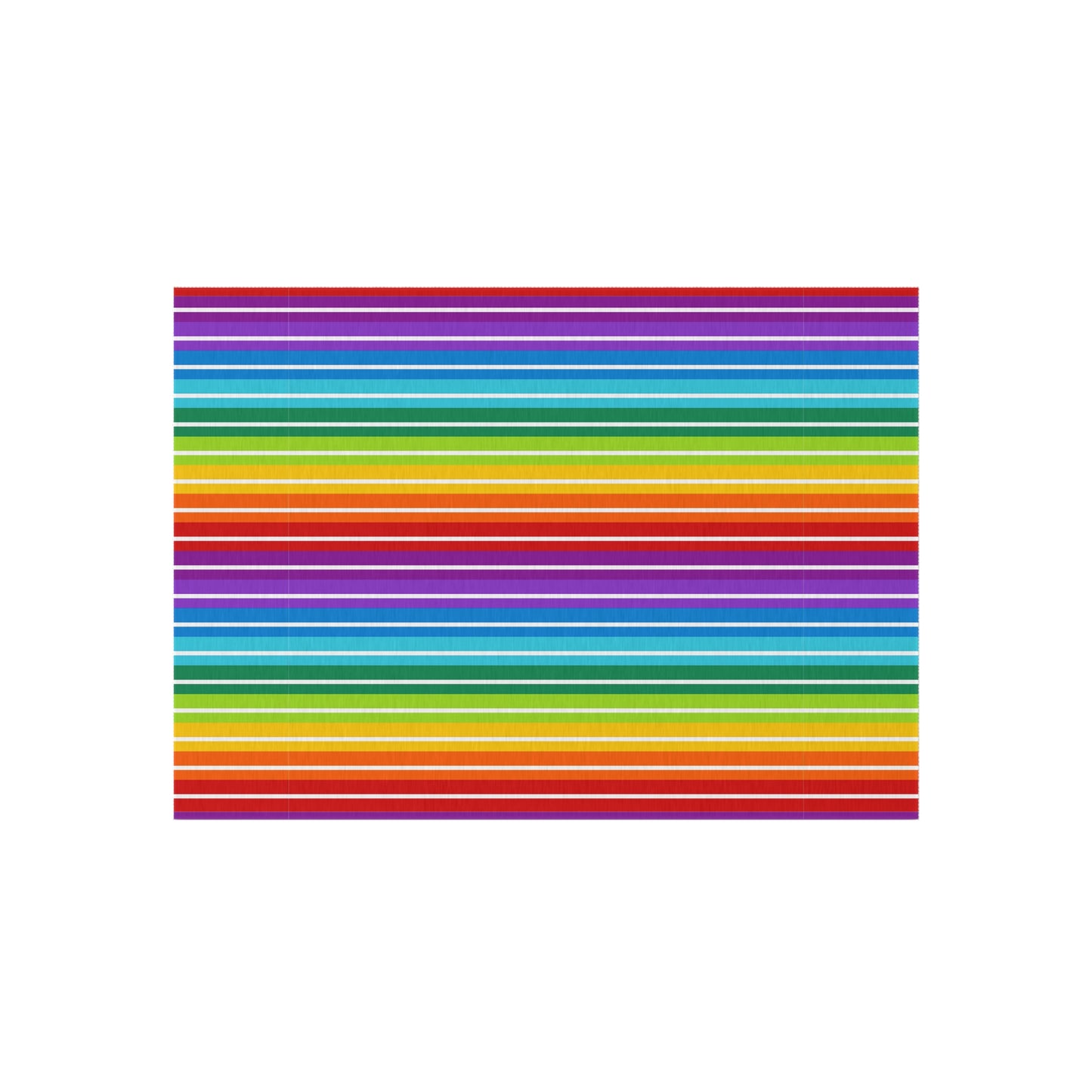 Rainbow Gay Pride Stripes Outdoor/Indoor Rug | Colorful Patio Mat