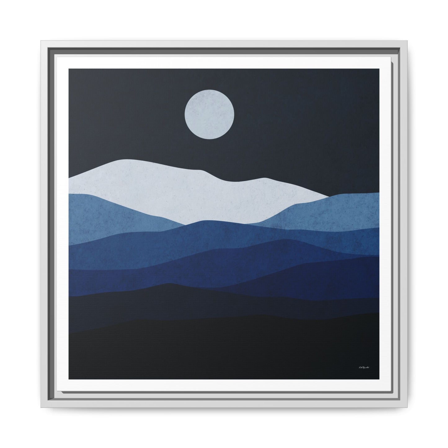 Framed Canvas Art, Serene Mountain Landscape, Modern Home Decor, Nature Wall Art, Gift for Nature Lovers, Interior Design - LOLA VEGAS ART