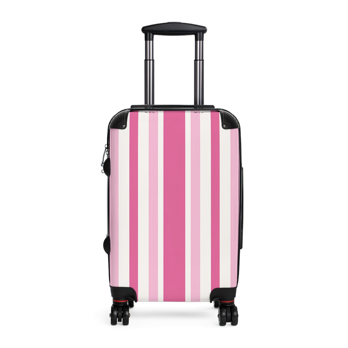 Pink Striped Suitcase | Hard Shell Luggage