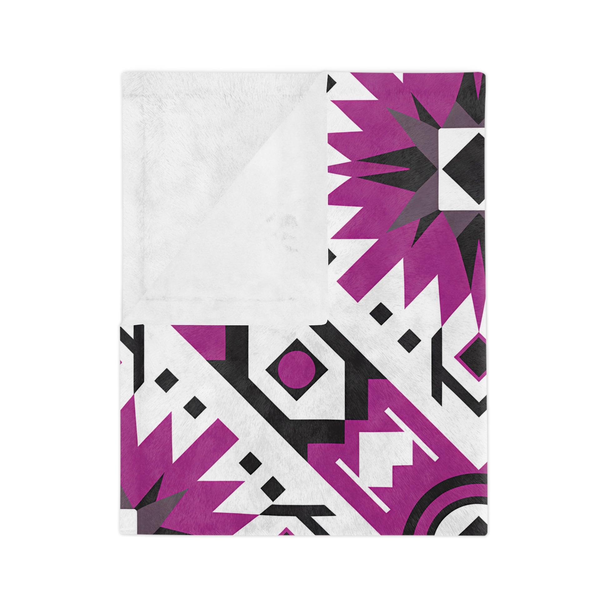 Boho Chic Velveteen Microfiber Blanket - Cozy Home Decor, Gift for Her, Tribal Pattern, Indoor/Outdoor Throws, Birthday, Housewarming - LOLA VEGAS ART