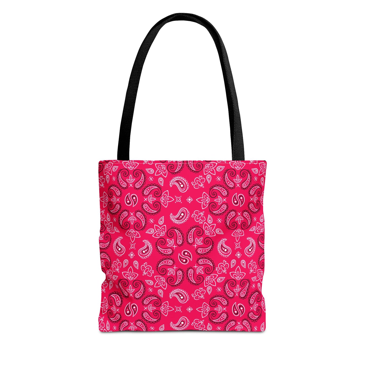 Rose-Red Paisley Pattern Tote Bag | All-Over Print