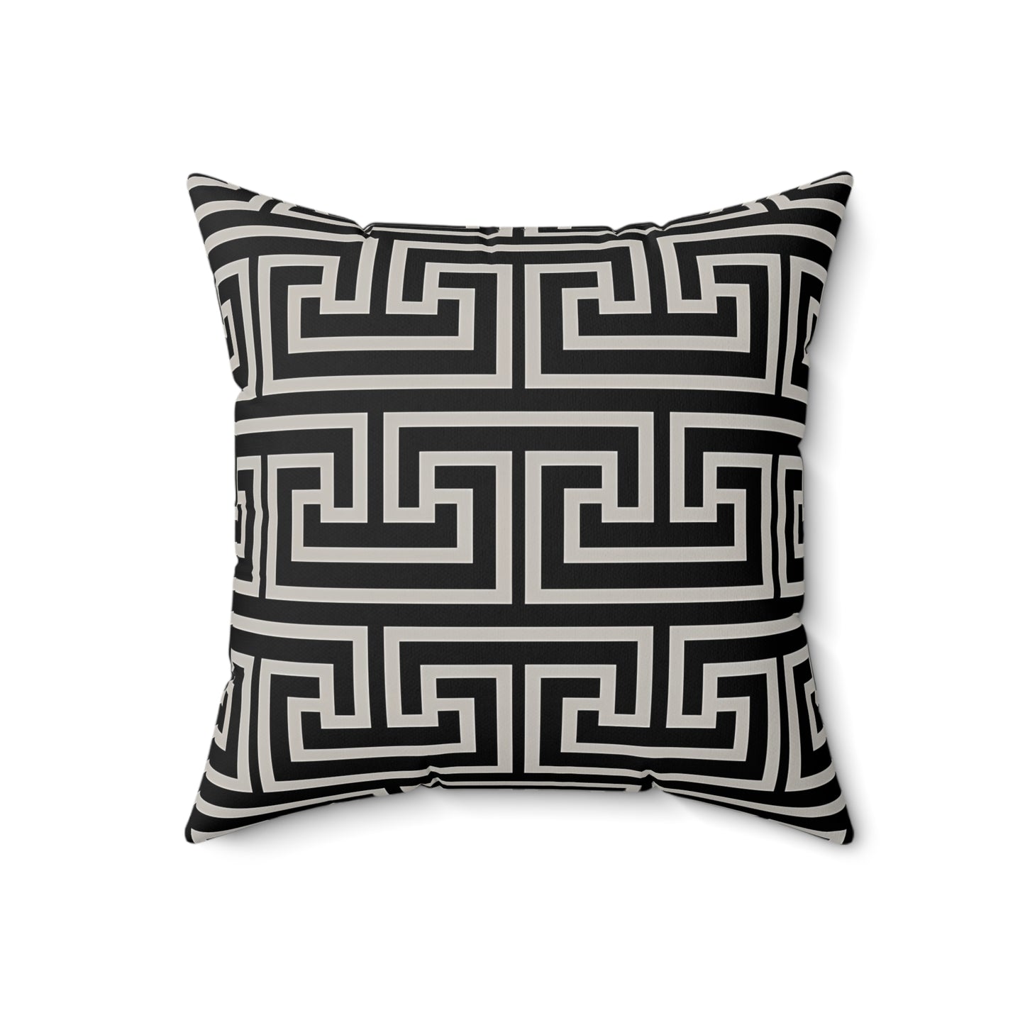 Chic Black Geometric Square Pillow, Modern Home Decor, Accent Cushion, Stylish Throw Pillow, Living Room Decor, Gifts for Him or Her