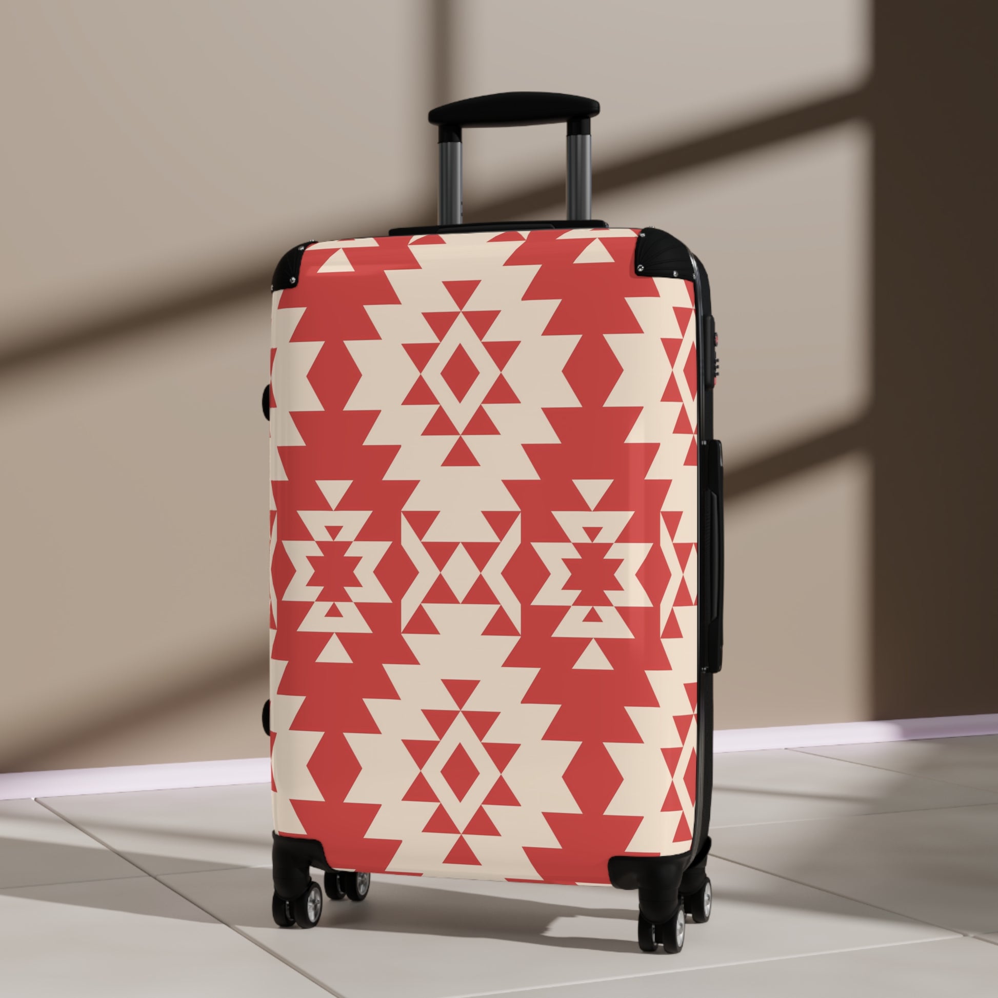Tribal Design Suitcase, Travel Luggage, Stylish Carry-On, Bohemian Travel Gear, Unique Fashionable Suitcase, Vacation Essentials - LOLA VEGAS ART