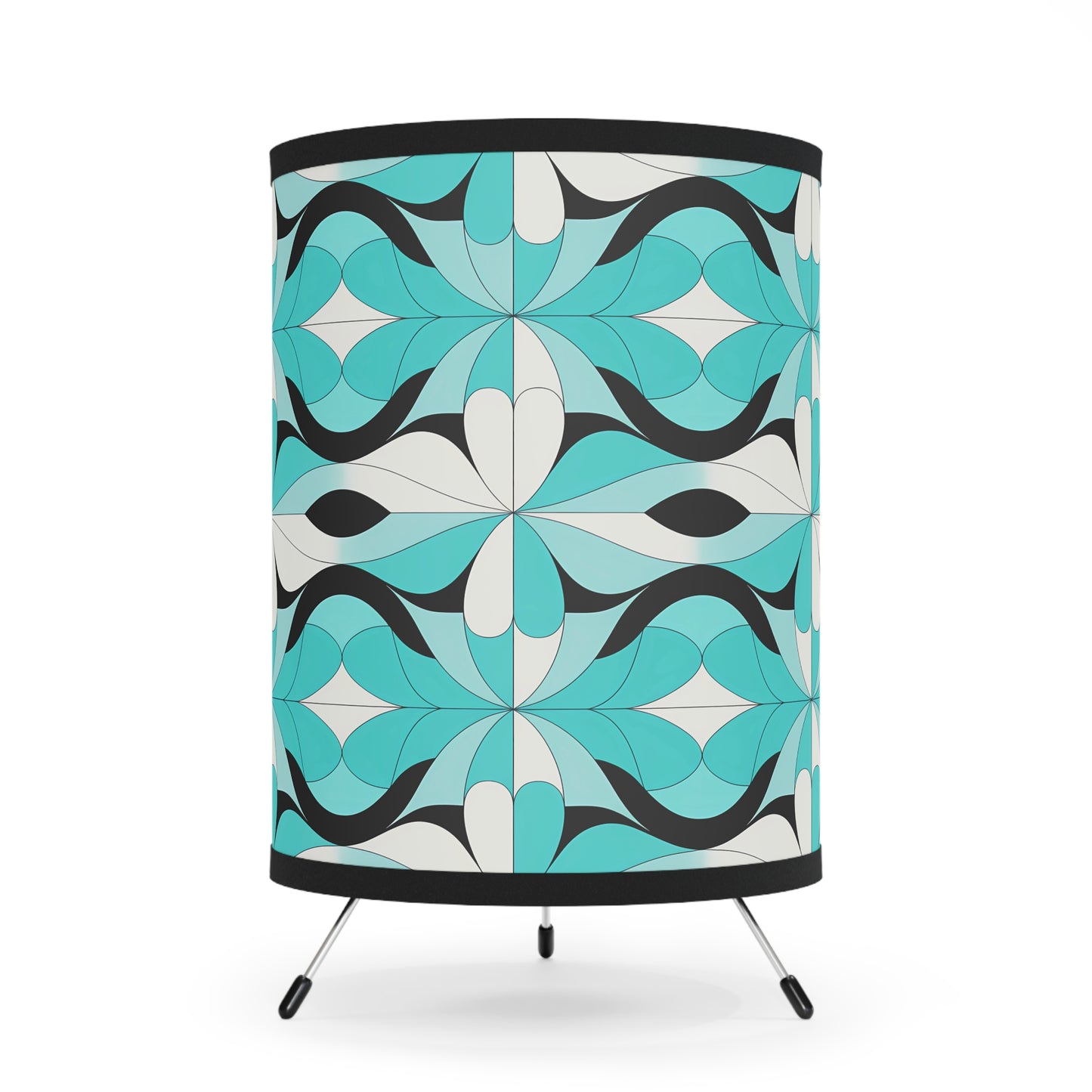 Chic Tripod Lamp with Retro Geometric Shade, Modern Home Decor, Accents for Living Room, Bedroom, Unique Gift Idea