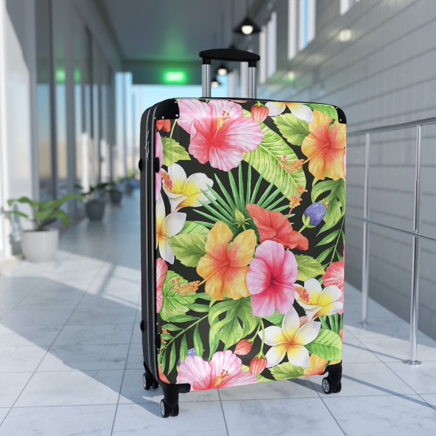 Tropical Hibiscus Floral Suitcase | Luggage Travel Accessory